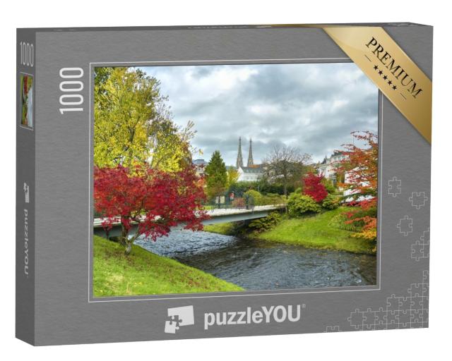Puzzle 1000 Teile „Schöne herbstliche Stadtlandschaft in Baden-Baden, Deutschland“