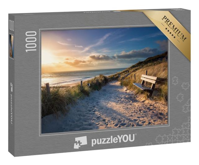 Puzzle 1000 Teile „Abendsonne auf dem Weg zum Meeresstrand, Holland“