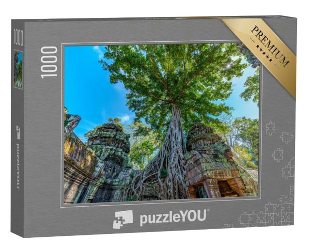 Puzzle 1000 Teile „Ruinen von Ta Prohm, Angkor, Kambodscha“