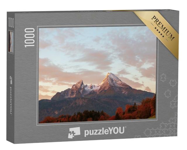 Puzzle 1000 Teile „Watzmann im herbstlichen Abendlicht, Deutschland“