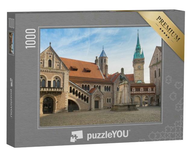 Puzzle 1000 Teile „Burgplatz mit Braunschweiger Löwe“