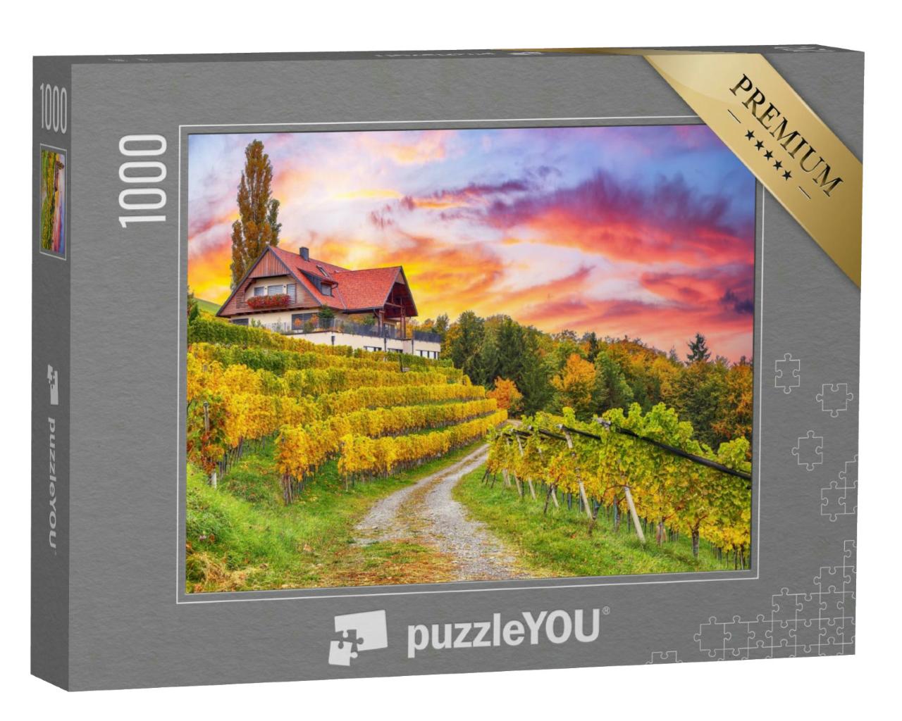 Puzzle 1000 Teile „Traumhafte Weinbergslandschaft in der Südsteiermark“