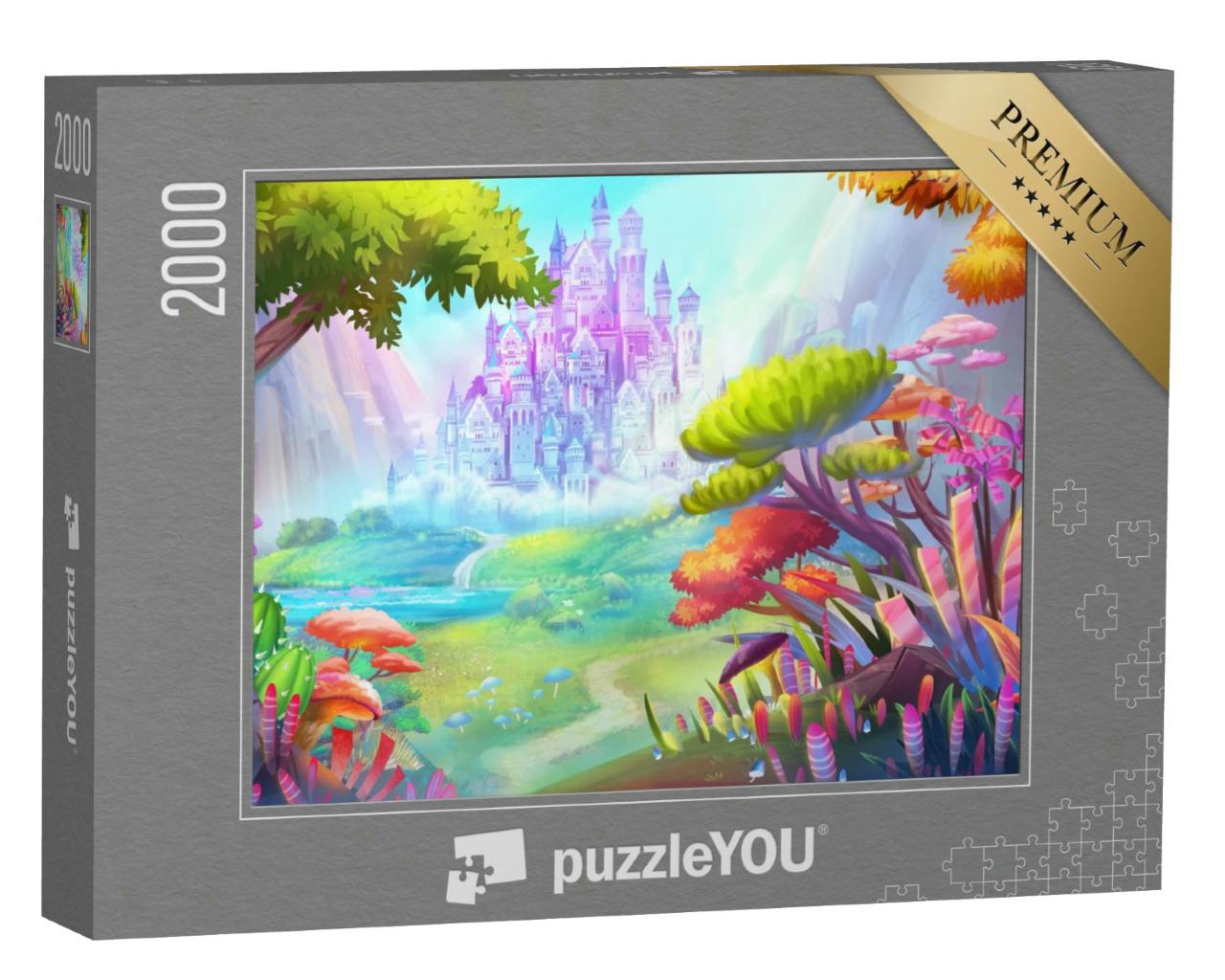 Puzzle 2000 Teile „Der Wald und das Schloss“