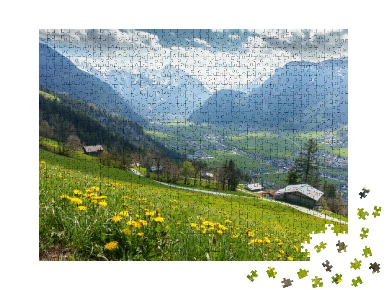 Puzzle 1000 Teile „Blick auf das Tiroler Zillertal“