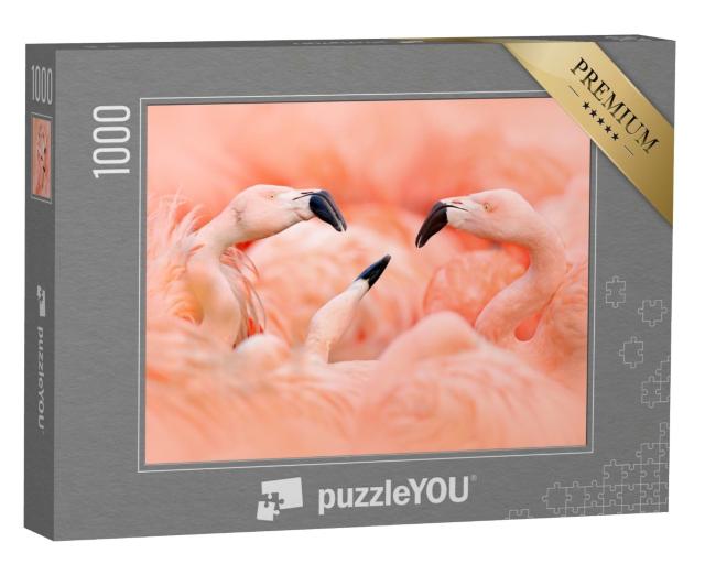 Puzzle 1000 Teile „Rosa Flamingos“