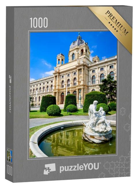 Puzzle 1000 Teile „Kunsthistorisches Museum mit Park, Wien“
