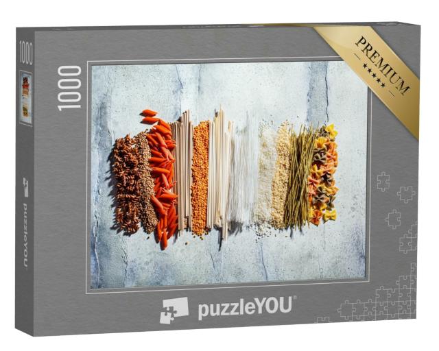 Puzzle 1000 Teile „Pasta aus Reis, Linsen, Buchweizen und Quinoa“