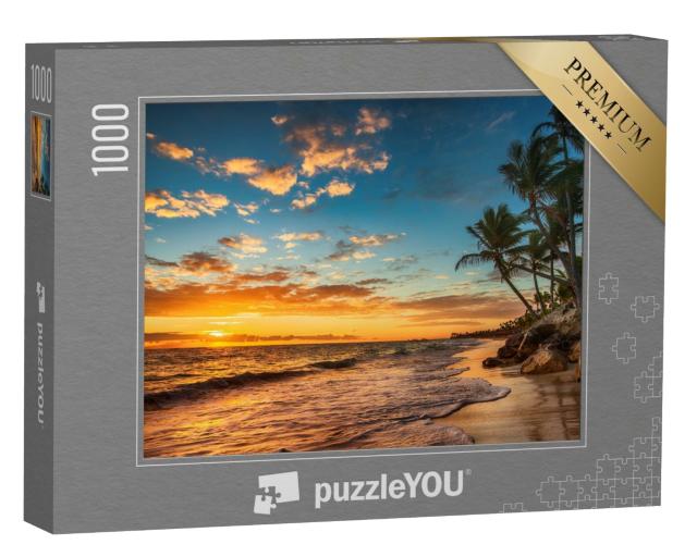 Puzzle 1000 Teile „Sonnenaufgang auf einer tropischen Insel“