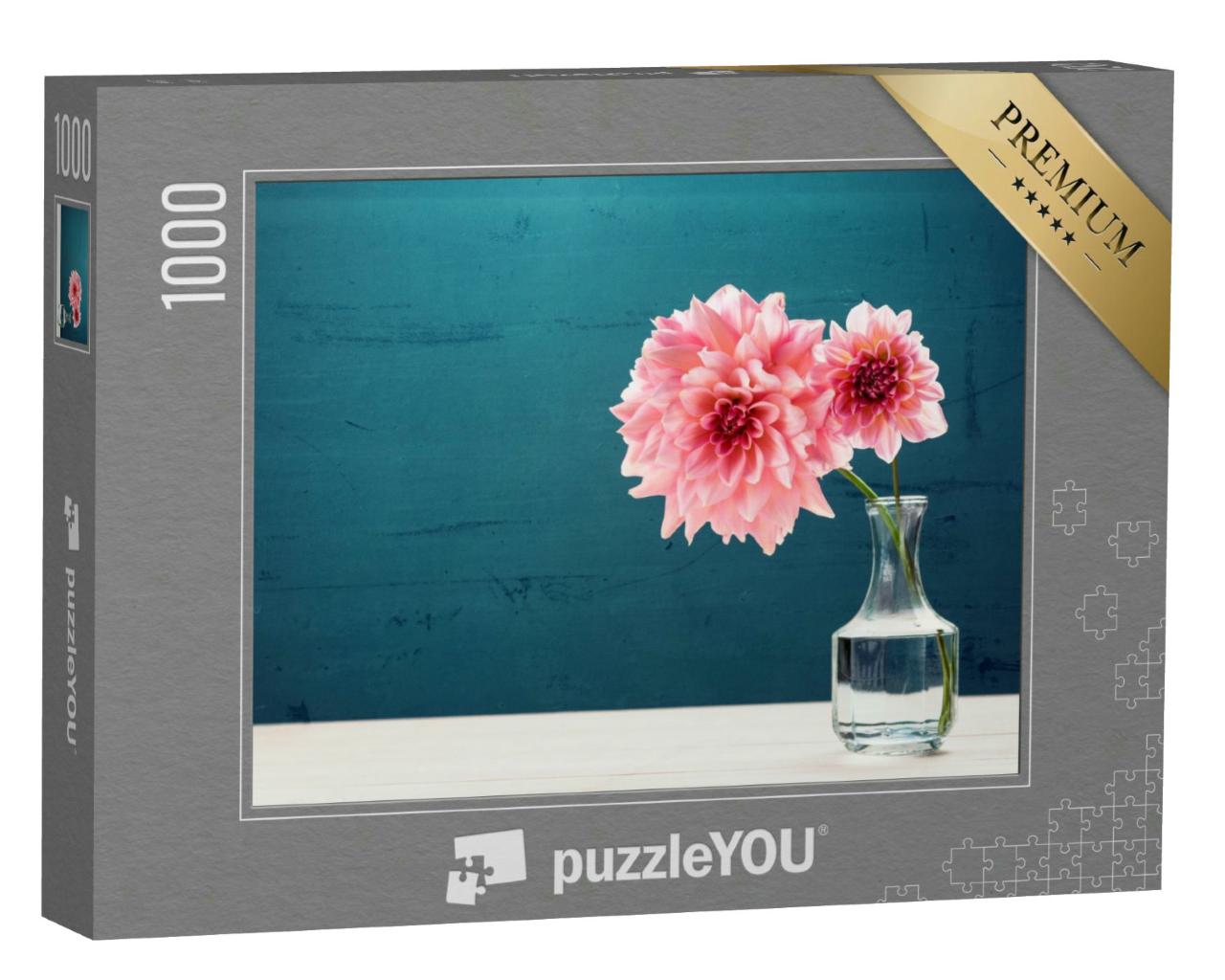 Puzzle 1000 Teile „Rosa Blumen in einer Vase“