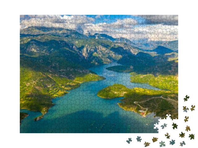 Puzzle 1000 Teile „Die atemberaubenden Seen von Albanien“