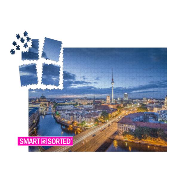 SMART SORTED® | Puzzle 1000 Teile „Blick über Berlin am Abend“
