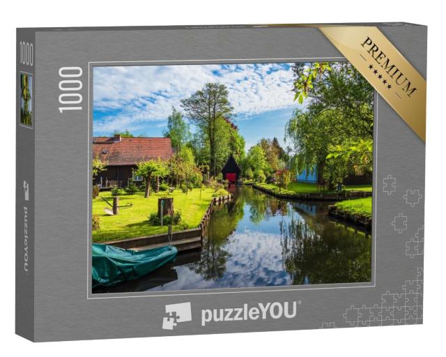 Puzzle 1000 Teile „Alte Katen im Spreewald, Deutschland“