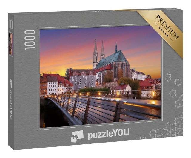 Puzzle 1000 Teile „Schöner Himmel und Sonnenuntergang in Görlitz“