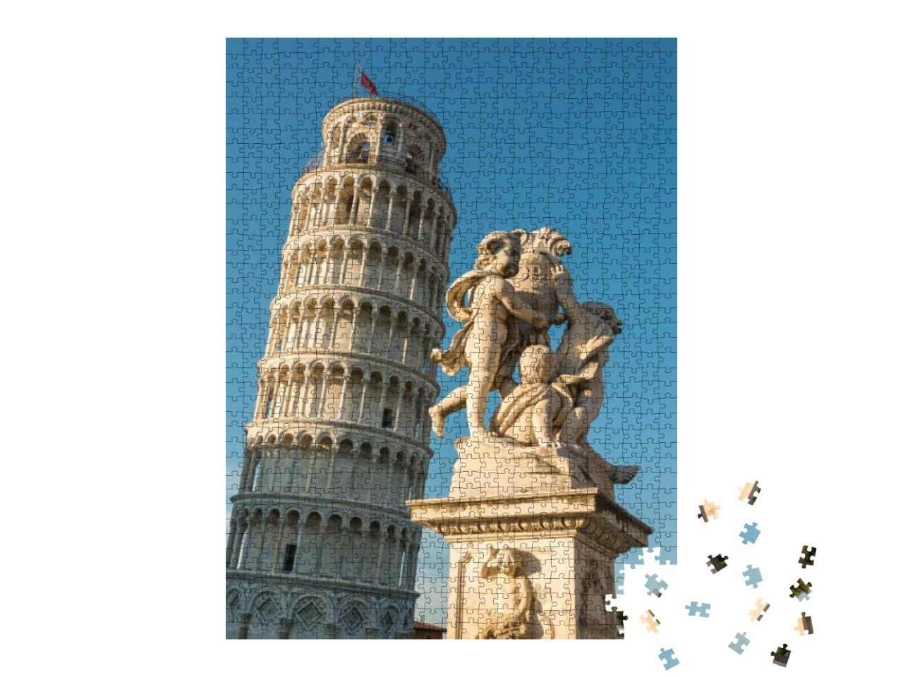Puzzle 1000 Teile „Der Campo Santo in Pisa oder auch Der schiefe Turm“