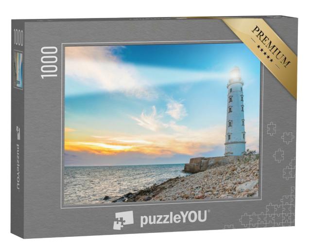 Puzzle 1000 Teile „Suchscheinwerfer am Leuchtturm“