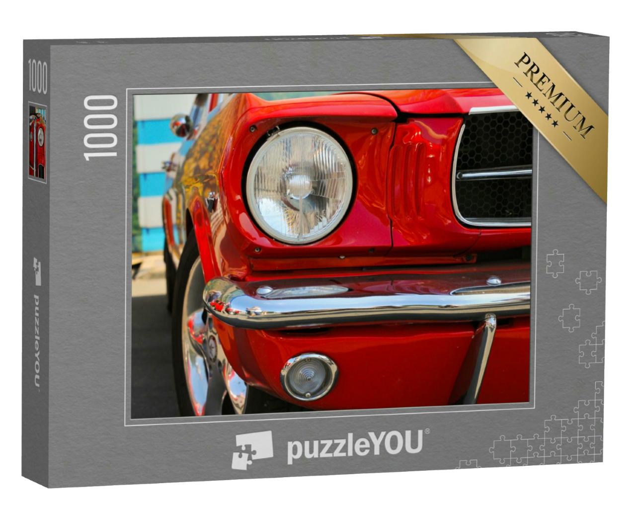 Puzzle 1000 Teile „Nahaufnahme der Beleuchtungsanlage eines Retro-Autos“
