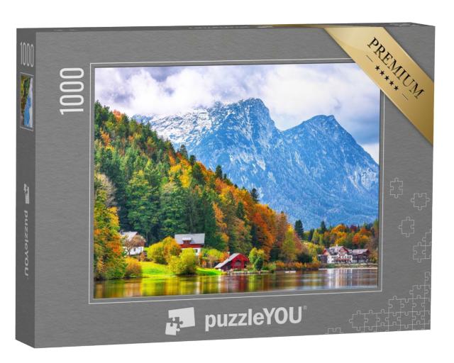 Puzzle 1000 Teile „Idyllische Herbstszene am Grundlsee, Steiermark, Österreich“