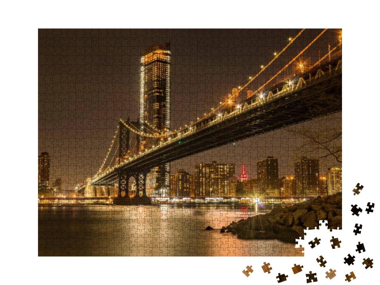 Puzzle 1000 Teile „Sonnenuntergang über Manhattan“
