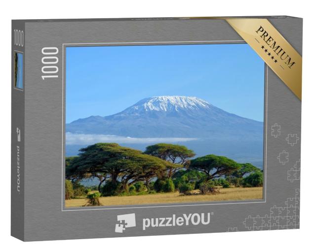 Puzzle 1000 Teile „Schnee auf dem Gipfel des Kilimanjaro in Amboseli“