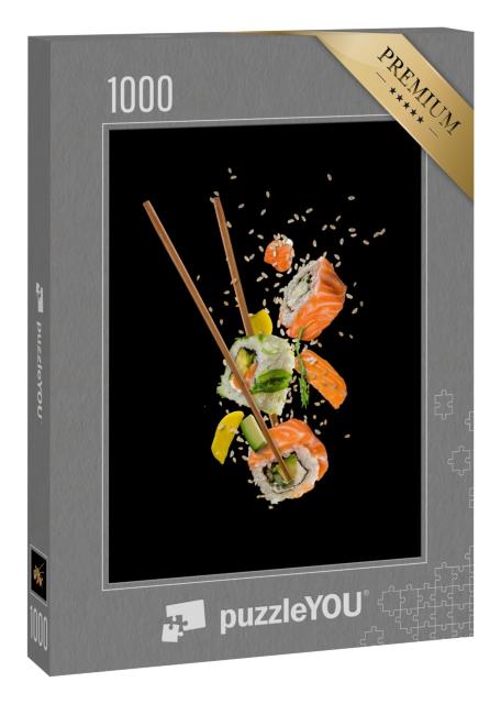 Puzzle 1000 Teile „Sushi-Stücke zwischen Stäbchen“
