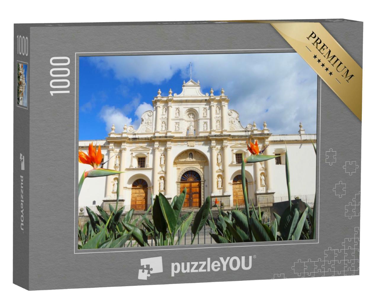 Puzzle 1000 Teile „Imposante Kathedrale San José von Antigua, Guatemala“