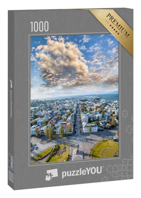 Puzzle 1000 Teile „Blick von der Hallgrimskirkja, Island“
