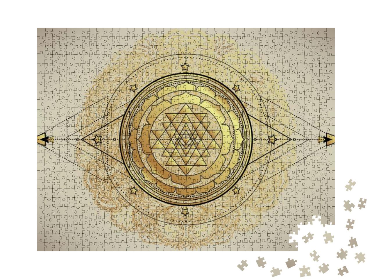 Puzzle 1000 Teile „Das Sri Yantra oder Sri Chakra“