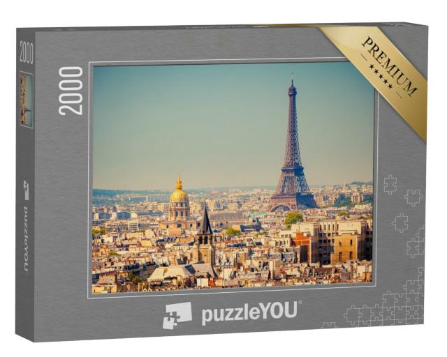 Puzzle 2000 Teile „Blick auf den Eiffelturm, Paris, Frankreich“