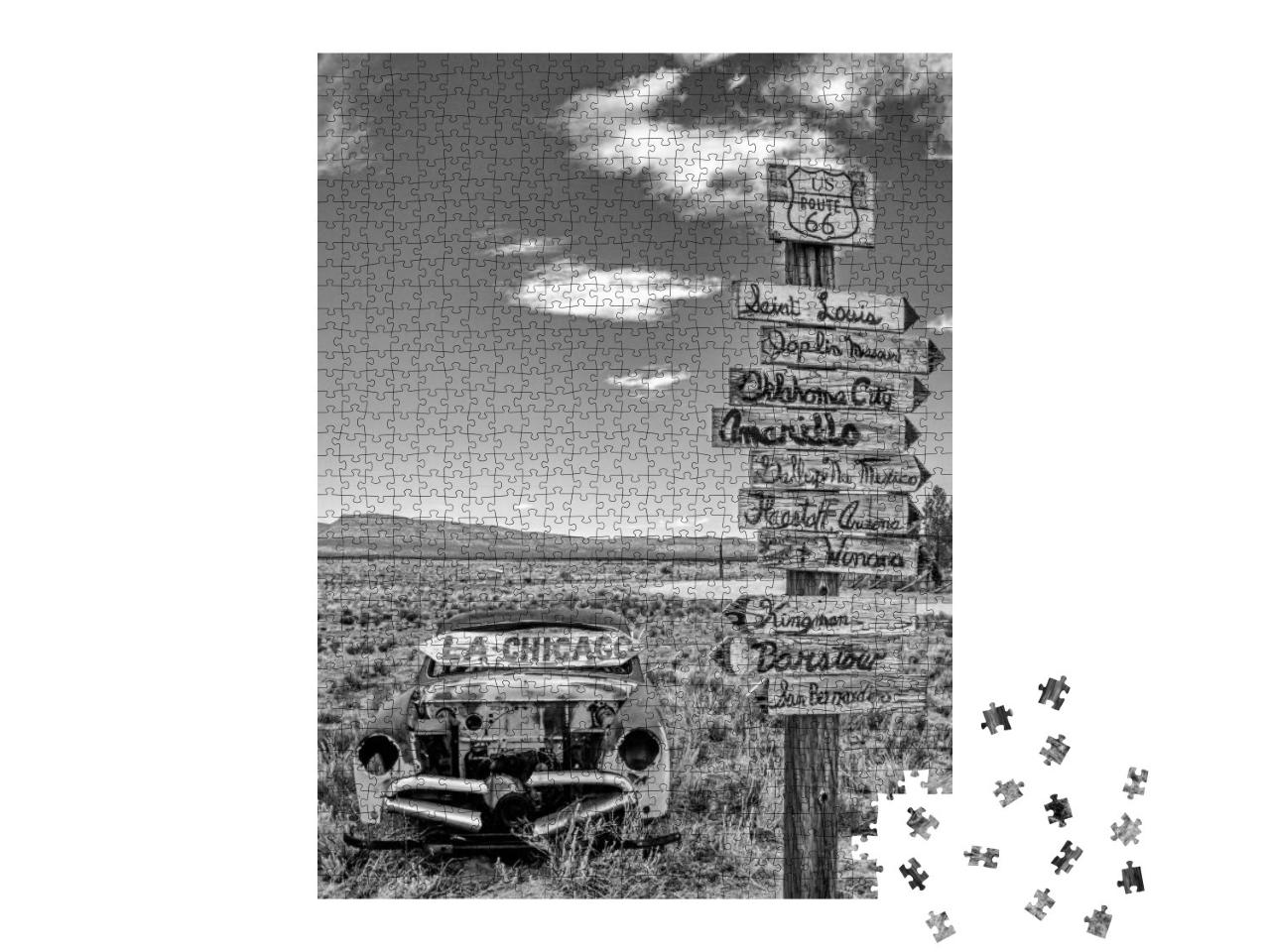 Puzzle 1000 Teile „Schilder der Route 66“