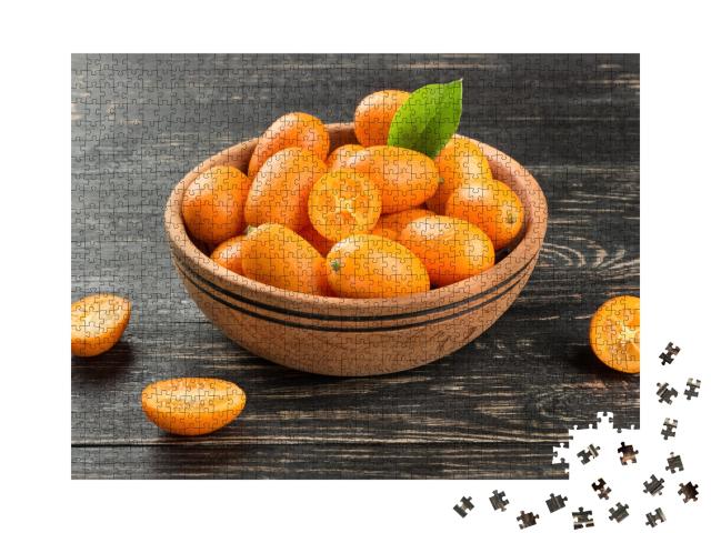 Puzzle 1000 Teile „Schale mit frischem Obst: Kumquat“