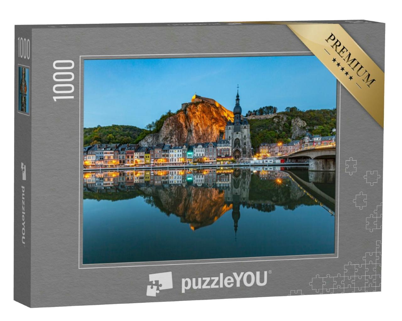 Puzzle 1000 Teile „Blick auf die historische Stadt Dinant, Wallonien, Belgien“