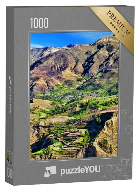 Puzzle 1000 Teile „Stufenterrassen im Colca Canyon in Peru, 3.270 Meter tief“