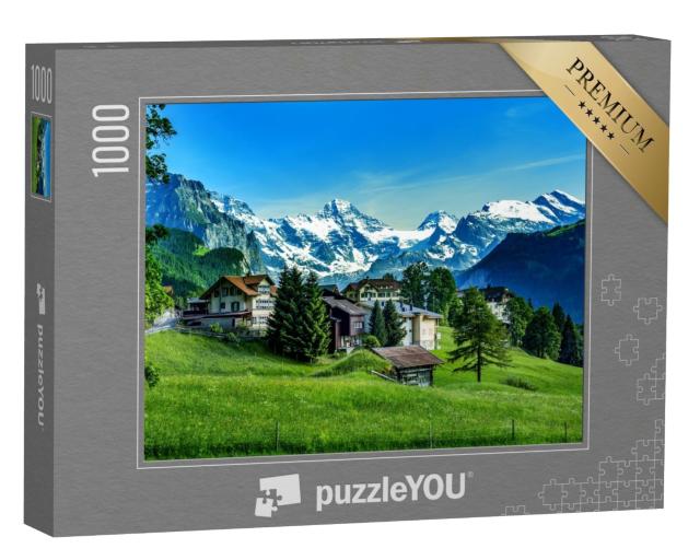 Puzzle 1000 Teile „Schweizer Alpen mit Jungfraujoch“