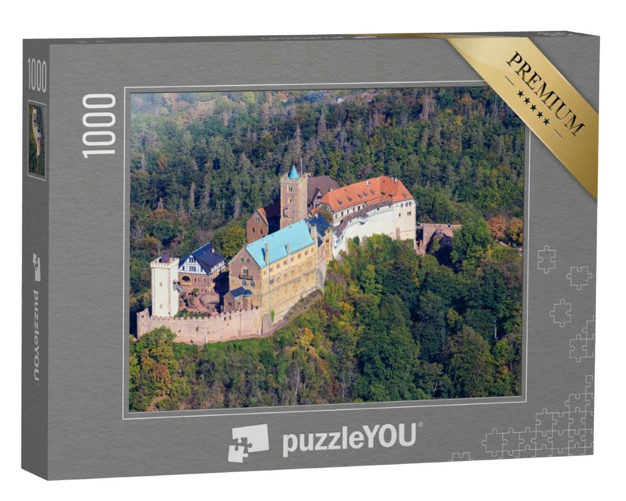 Puzzle 1000 Teile „Die Wartburg in Eisenach, wo Martin Luther die Bibel übersetzte“