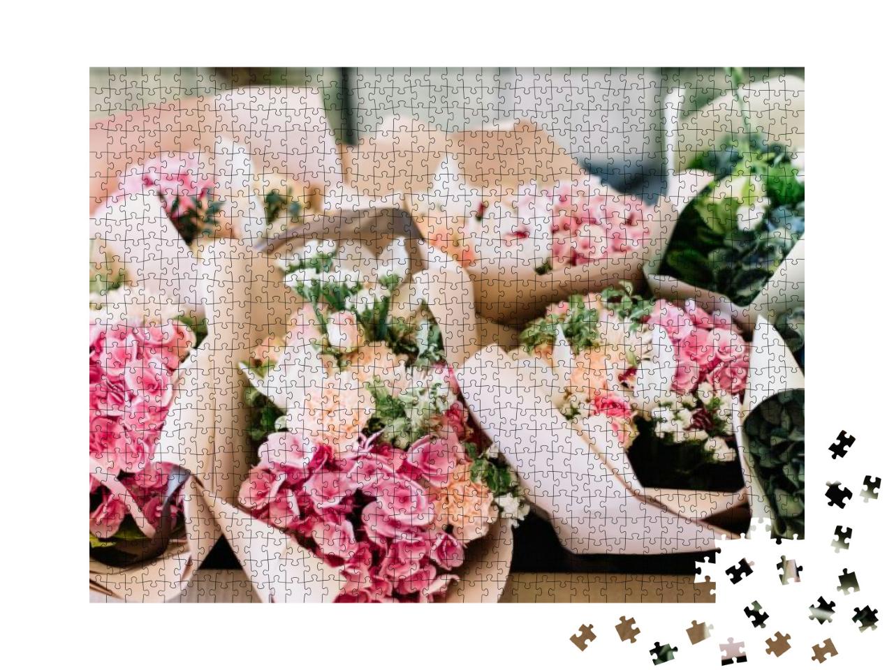 Puzzle 1000 Teile „Blumensträuße im Blumenladen“