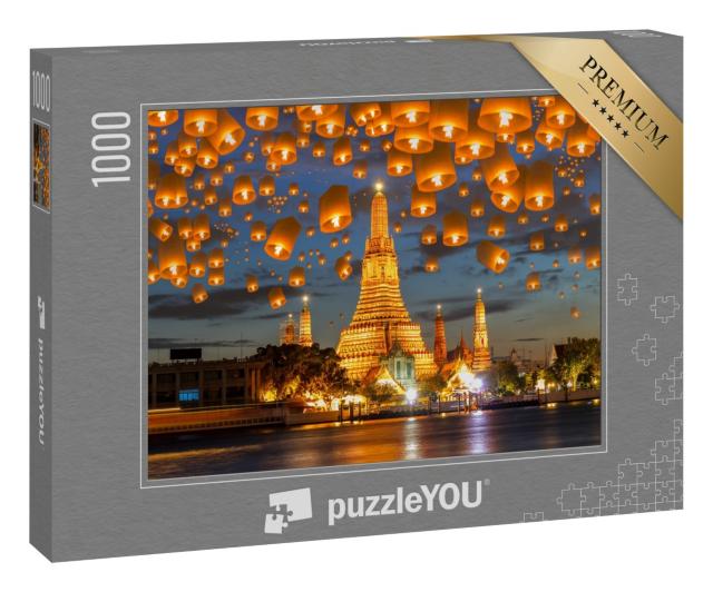 Puzzle 1000 Teile „Schwimmende Lampe beim Yee-Peng-Festival, Bangkok“