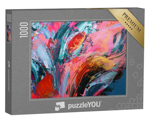 Puzzle 1000 Teile „Helle bunte Hand gemalt abstrakten Hintergrund“