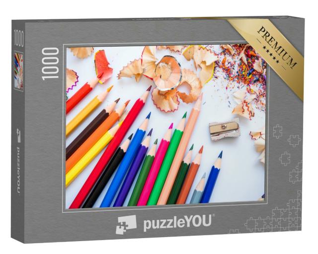 Puzzle 1000 Teile „Gespitzte Buntstifte“