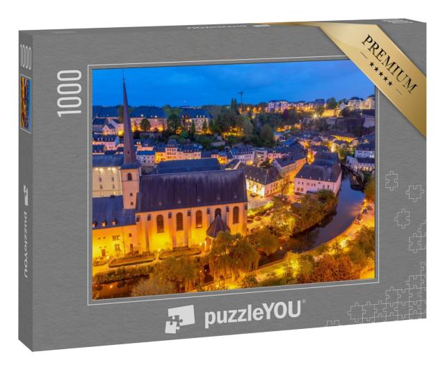 Puzzle 1000 Teile „Flussbiegung der Alzette, Luxemburg-Stadt“