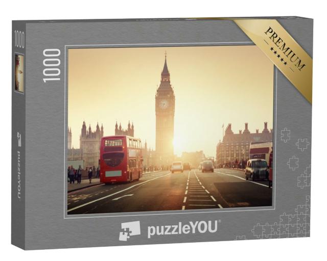Puzzle 1000 Teile „Westminster Bridge bei Sonnenuntergang, London, England“