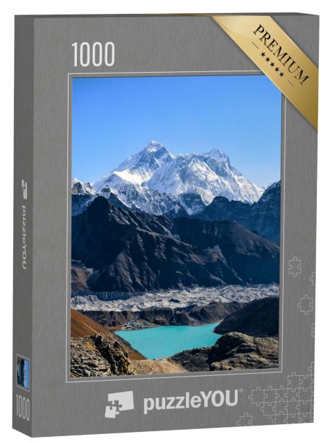 Puzzle 1000 Teile „Mount Everest, Lhotse und Nuptse vom Renjo La-Pass aus gesehen“