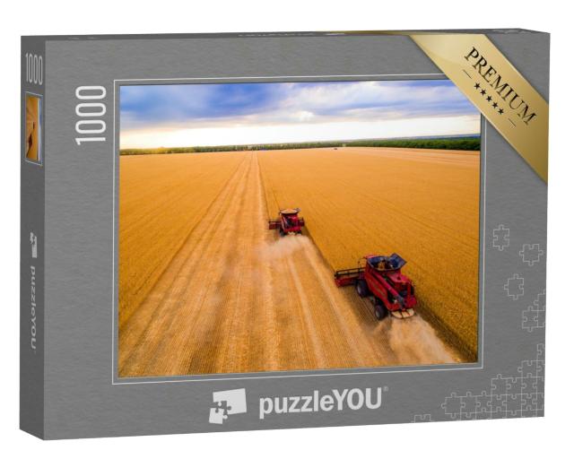 Puzzle 1000 Teile „Weizenernte im Sommer“