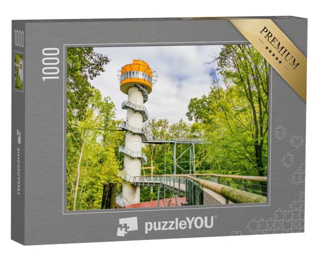 Puzzle 1000 Teile „Baumwipfelpfad in den Buchenwäldern des Nationalparks Hainich, Deutschland“