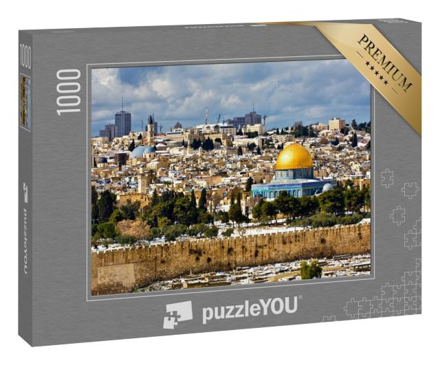 Puzzle 1000 Teile „ Jerusalem im Schnee“