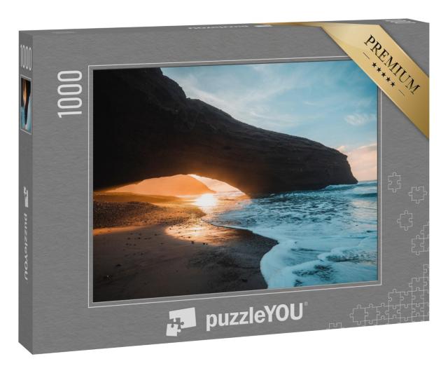 Puzzle 1000 Teile „Steinbogen am Legzira Beach in der Nähe von Agadir, Marokko“