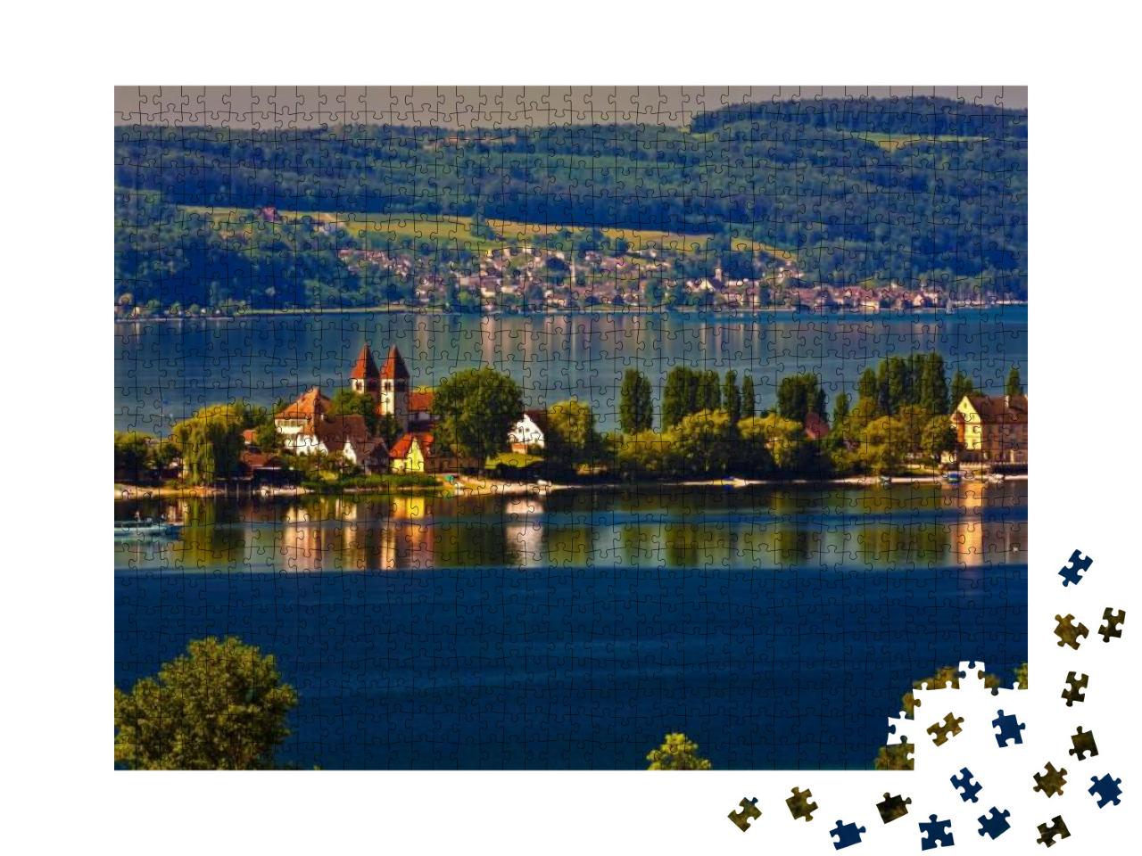 Puzzle 1000 Teile „Malerische Insel Reichenau im Bodensee“