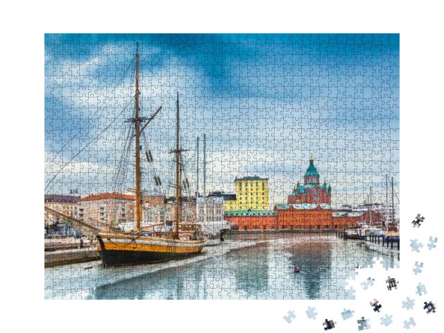 Puzzle 1000 Teile „Finnischer Winter in Helsinki“