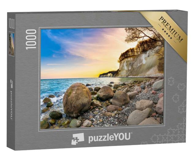 Puzzle 1000 Teile „Sonnenuntergang über den Kalksteinfelsen auf Rügen“