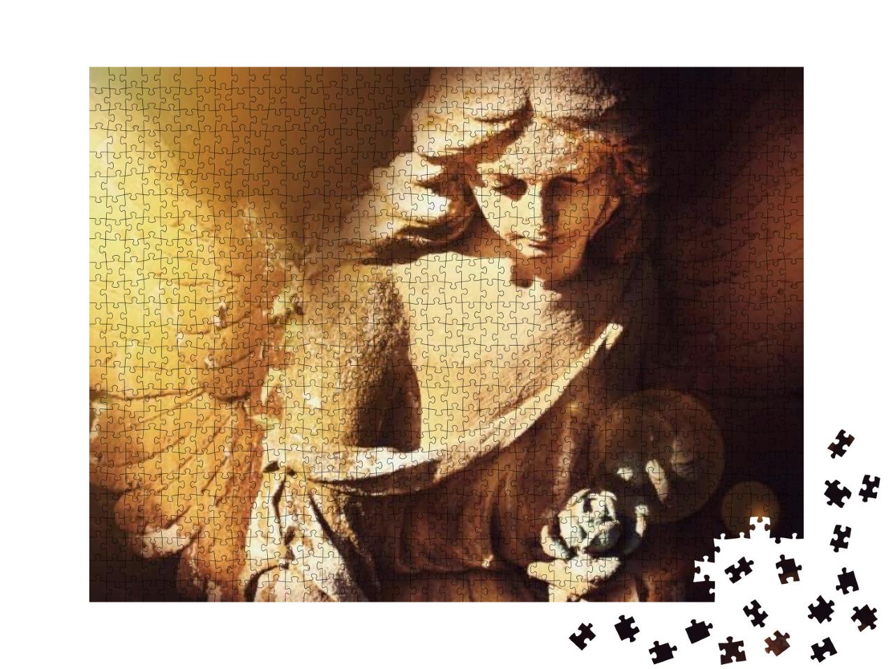 Puzzle 1000 Teile „Engel im Sonnenlicht “
