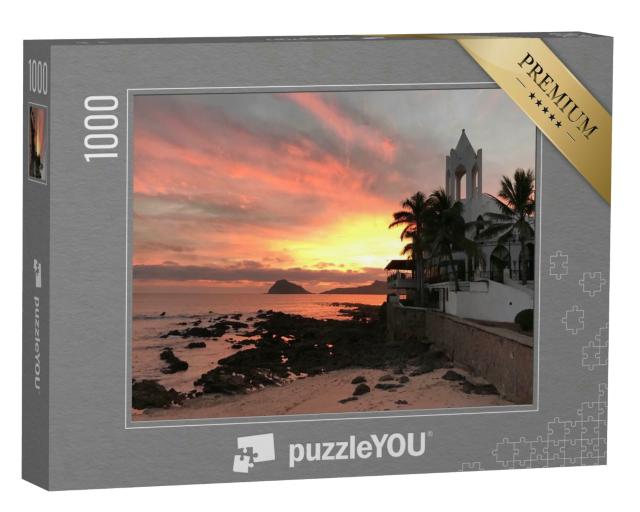 Puzzle 1000 Teile „Sonnenuntergang vor dem Strand von Mazatlan, Mexiko“